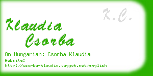 klaudia csorba business card